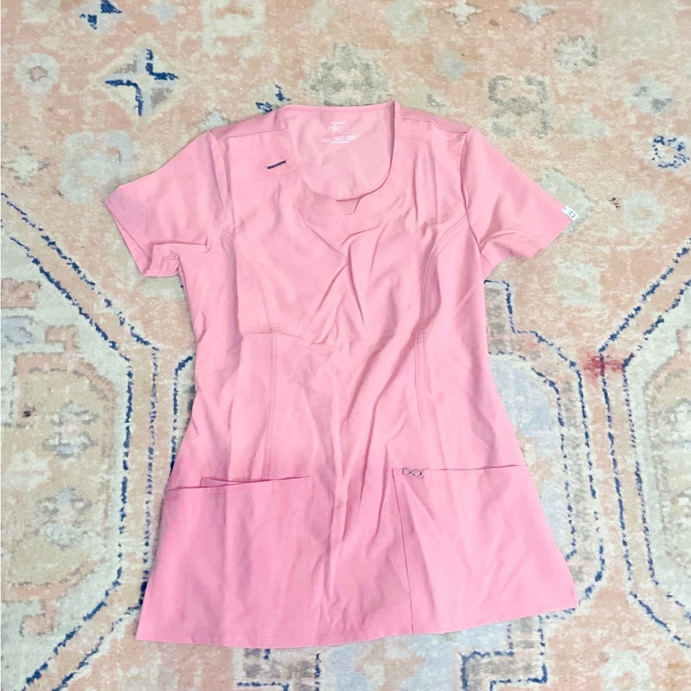 Cherokee Infinity Pink Scrub Top
